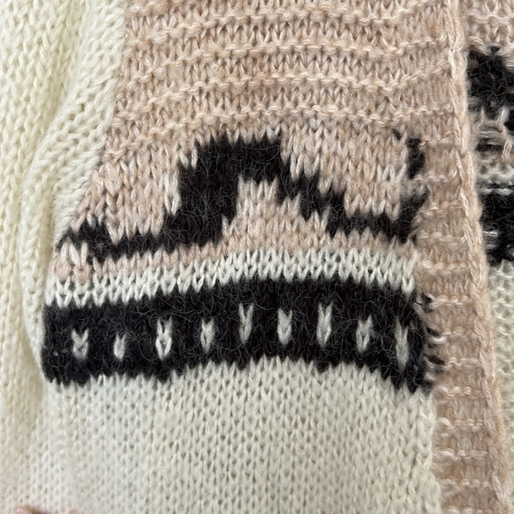 Kismet Long Knit Cardigan Tan Multicolour Neutral XS - Picture 4 of 4